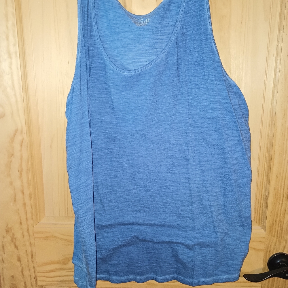 Lane Bryant Blue Scoop Neck Tank Top
